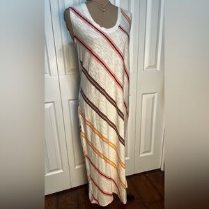 Lou & Grey sleeveless striped maxi dress size extra small NWT